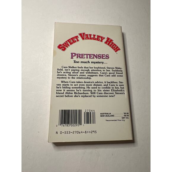 Sweet Valley High 1ST Edition First Print Book #44 Pretenses Vintage 1980's - Picture 6 of 11